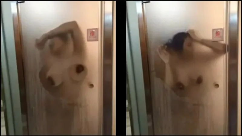 Bồ vú to rên la dữ dội trong phòng tắm